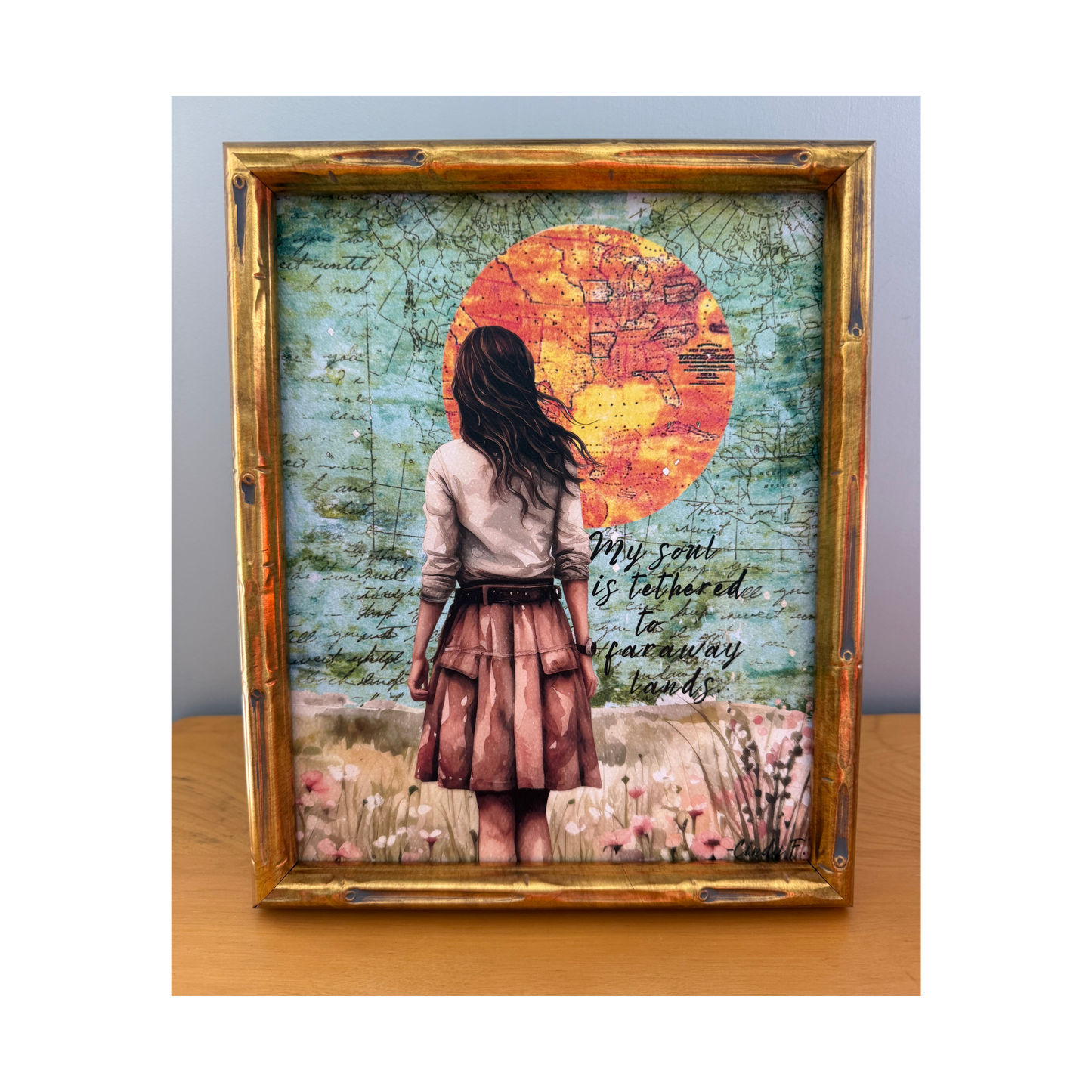 My soul is tethered art print