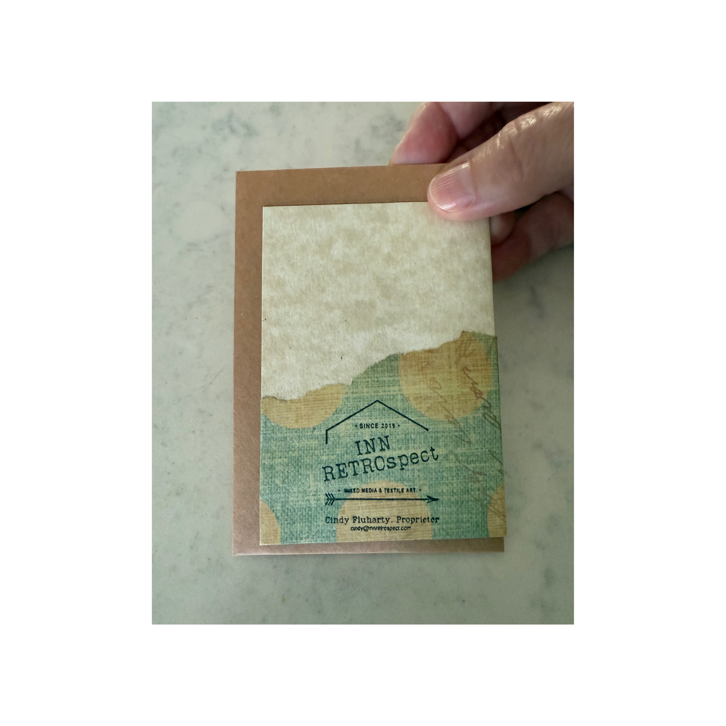 mini collaged card