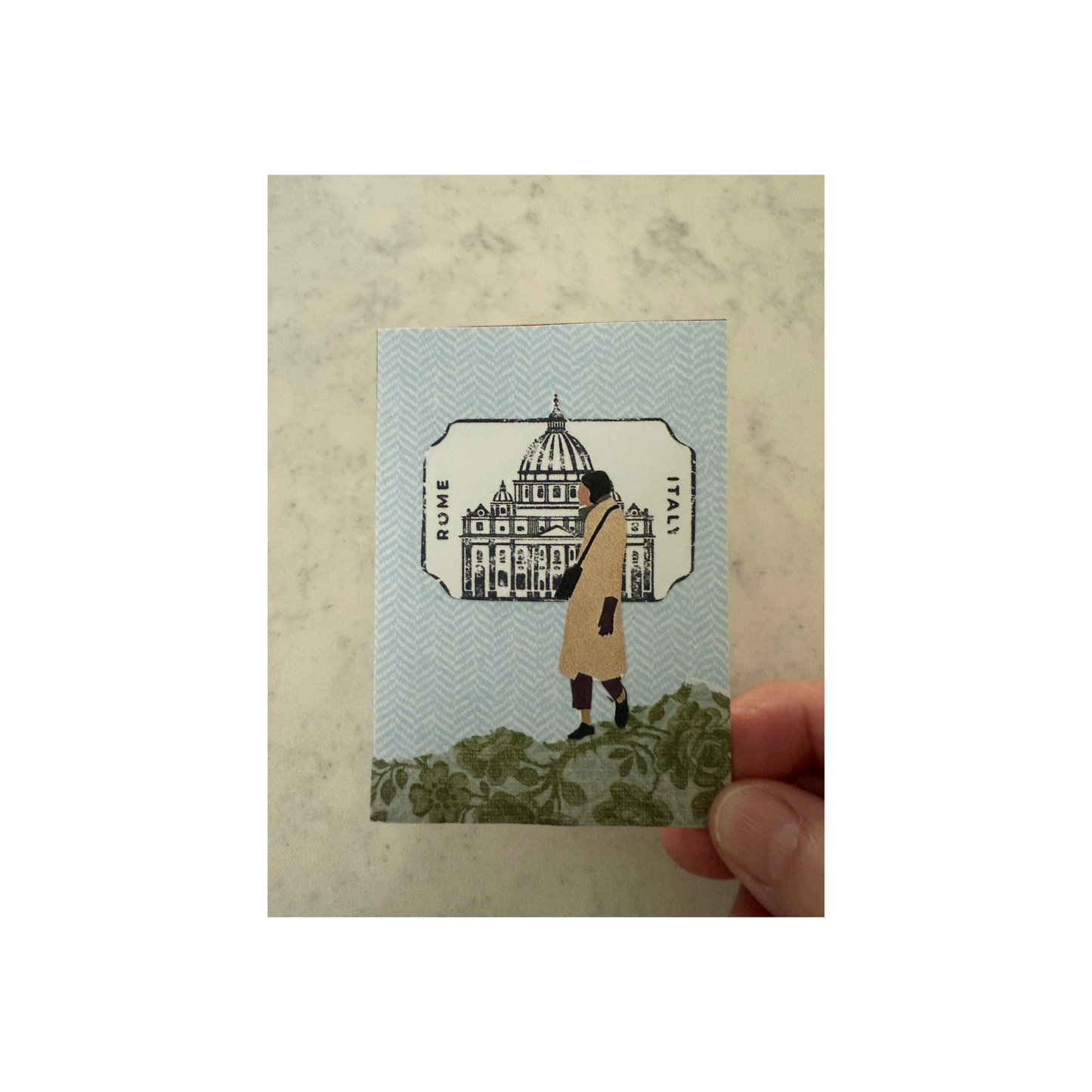 mini collaged card