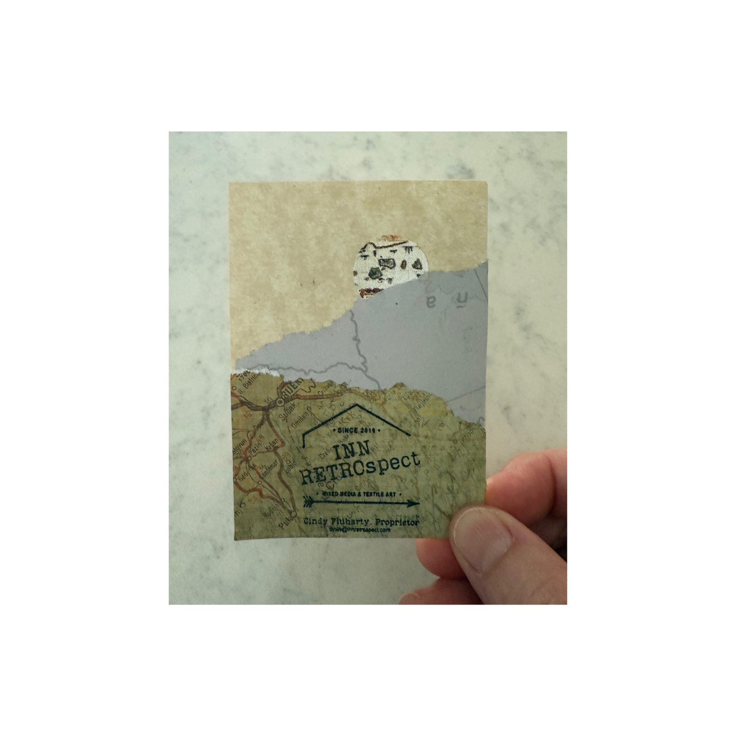 mini collaged card