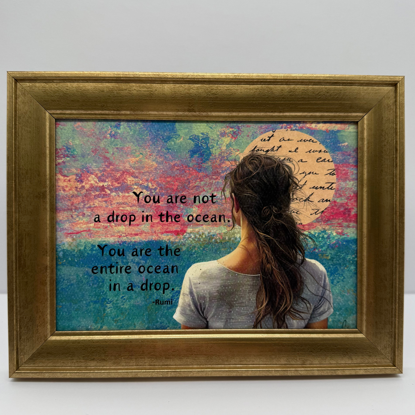 You are not a drop in the ocean Rumi quote art print