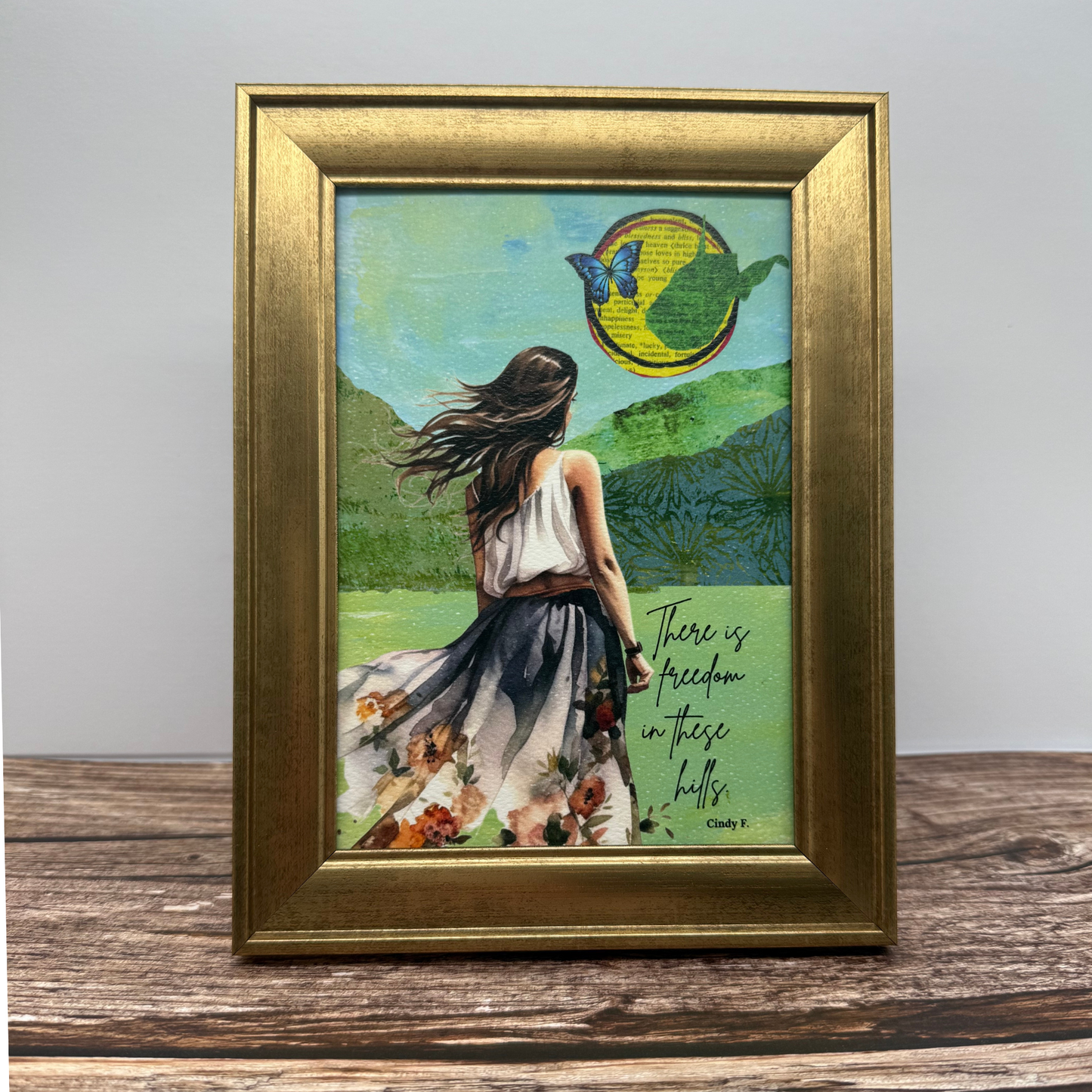 There is freedom in these hills West Virginia-inspired art print