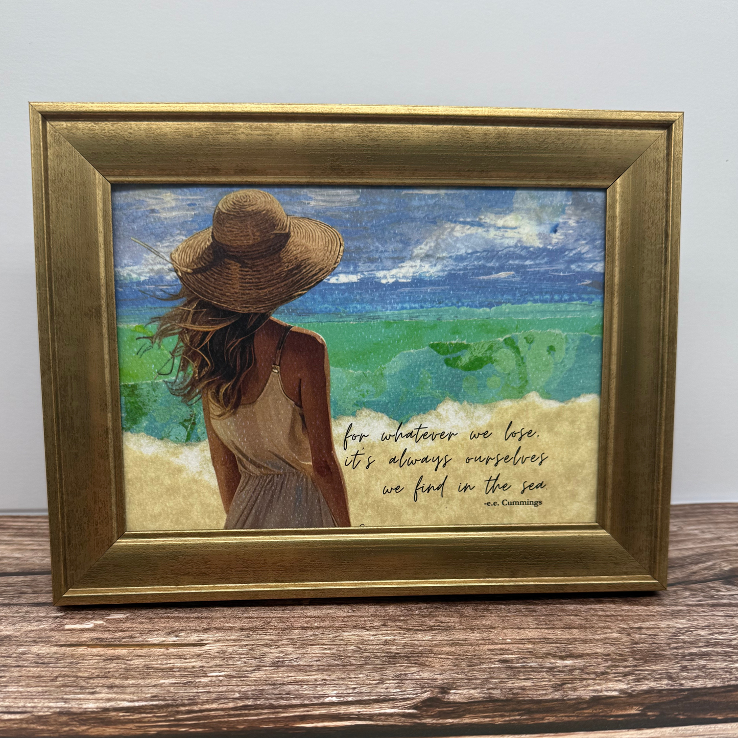 "For whatever we lose" beach art print
