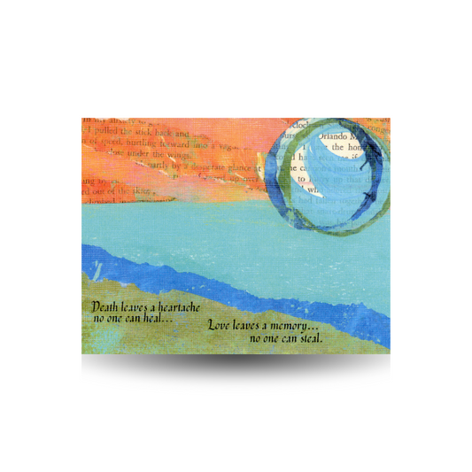 Collaged sympathy card